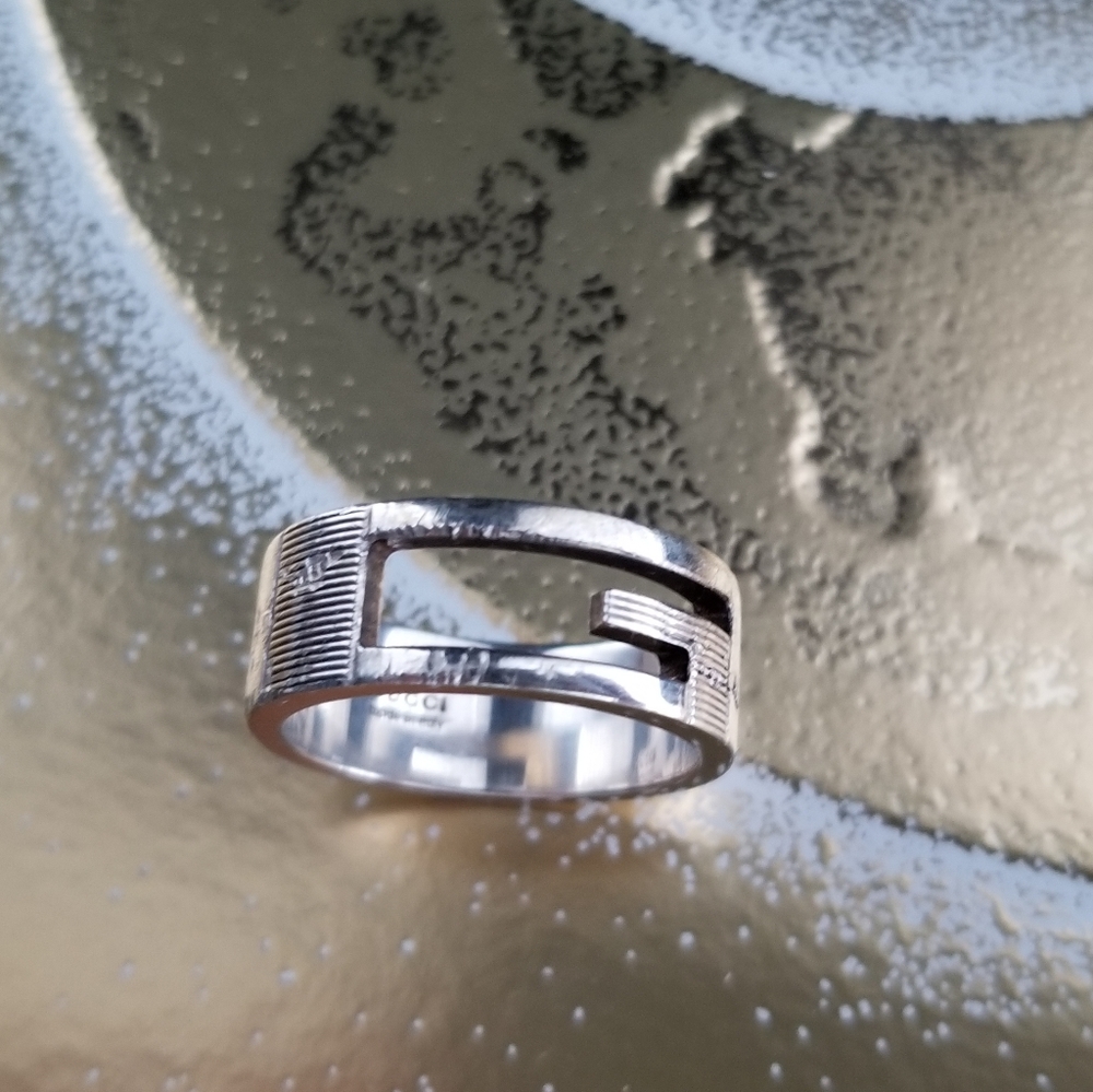 GUCCI Beautiful Vintage Sterling Silver Ring AG 925 - Picture 4 of 16